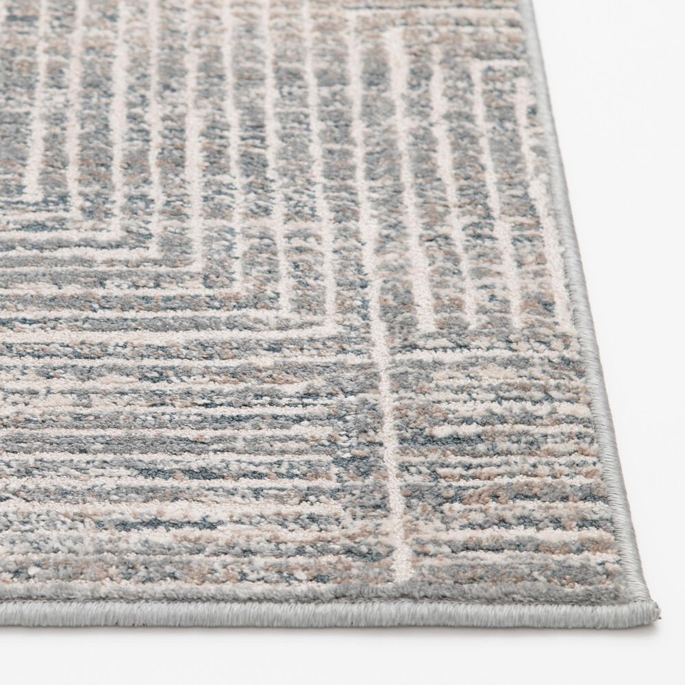 Central Oriental Heirloom Odette Sky Blue and Navajo White 9'10" x 12'10" Area Rug, , large