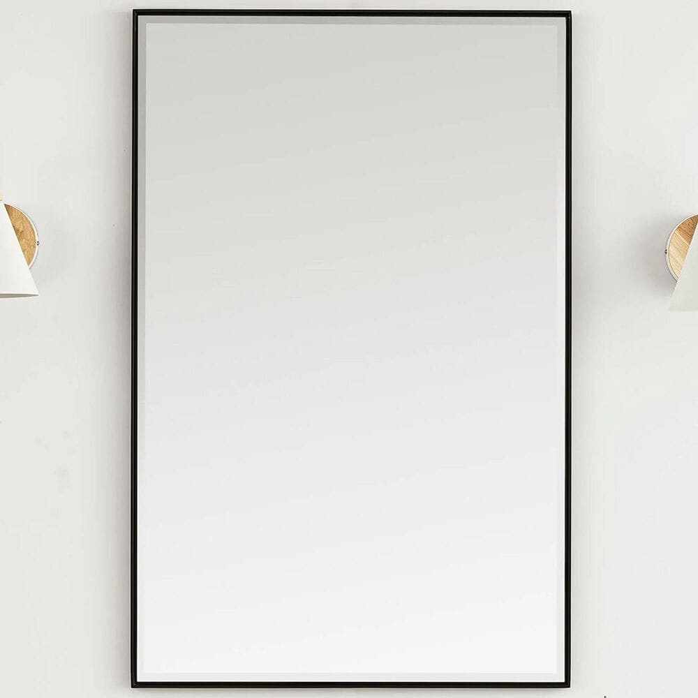 James Martin Vanities Rohe 26" Rectangular Mirror in Matte Black, , large