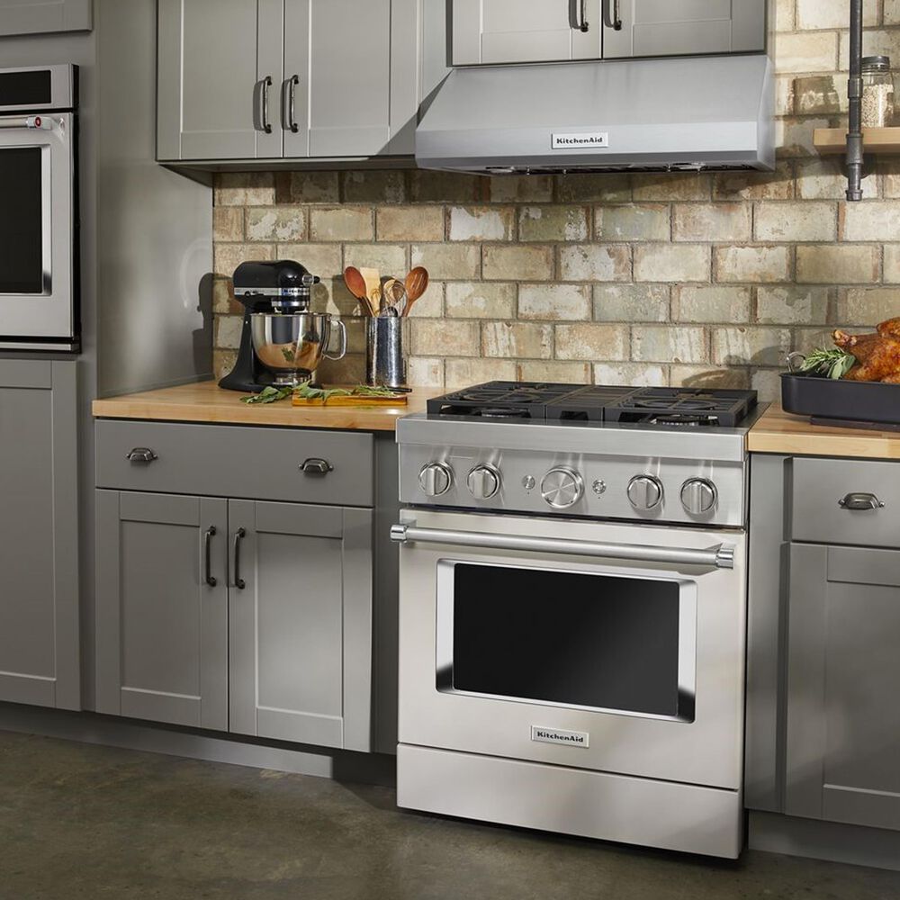 KitchenAid 30&quot; Professional Smart Dual Fuel Range in Matte Milkshake, , large