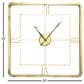 Maple and Jade Open Frame Decorative Wall Clock in Satin Gold, , large