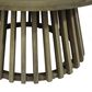 Hearth and Haven Outdoor Round Coffee Table with Slatted Base in Gray, , large