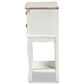 Baxton Studio Amalie 2-Drawer End Table in White and Oak, , large