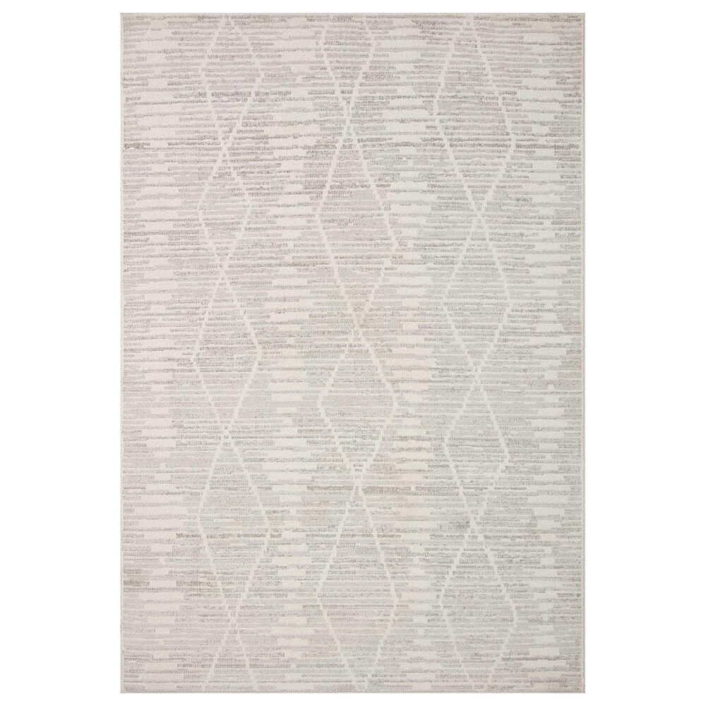Loloi II Kamala 11"2" x 15"7" Ivory and Silver Area Rug, , large