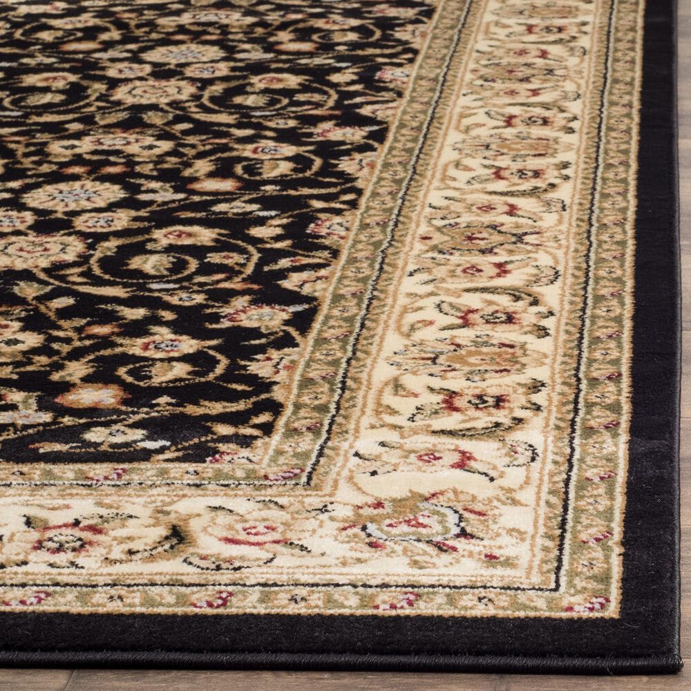Safavieh Lyndhurst LNH316 4&#39; x 6&#39; Black and Ivory Area Rug, , large