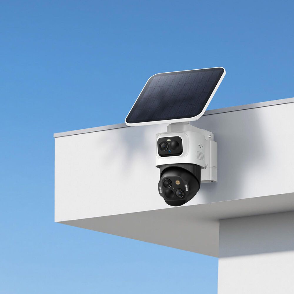 eufy S4 Solar-Powered Triple-Lens Security Camera in White, , large