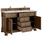 James Martin Vanities Brookfield 60" Double Bathroom Vanity in Pecan with 3 cm Eternal Jasmine Pearl Silestone Top, Rectangular Sinks and FreePower Wireless Charger, , large