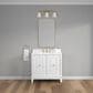 37B Kinsale 36" Single Bathroom Vanity Cabinet in Bright White with White Composite Stone Top and Backsplash, , large