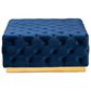 Baxton Studio Verene Square Cocktail Ottoman in Royal Blue, , large