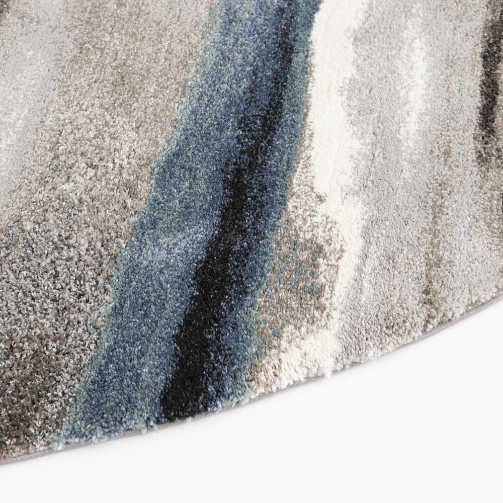 Central Oriental Structures Torrent Maisie Dusk and Multicolor 7&#39;10&quot; Round Area Rug, , large