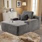 HOMLUX Oversized Corduroy Chaise Lounge in Gray, , large