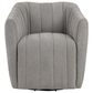 LumiSource Finley Swivel Accent Chair in Taupe, , large