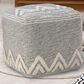 LR Home 16" Square Pouf in Gray and Melange, , large