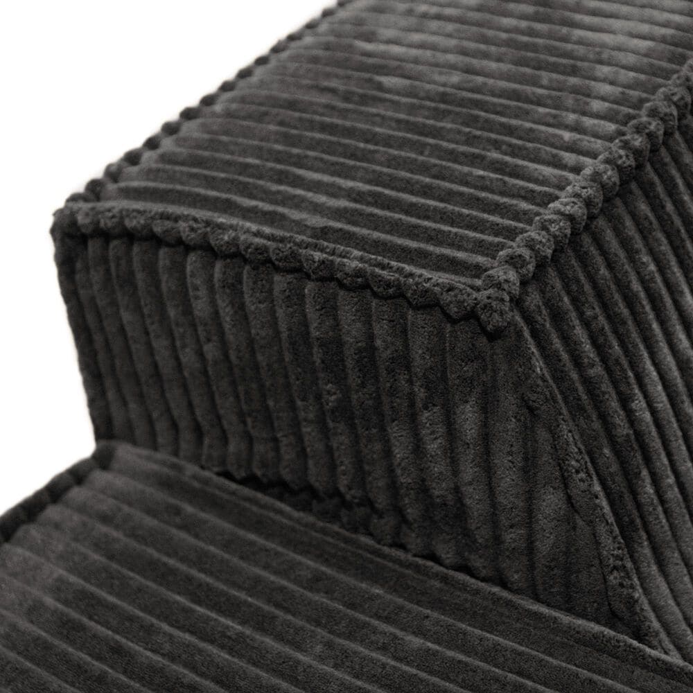 Furniture of America Facil 2-Piece Modular Track Arm Loveseat in Black, , large