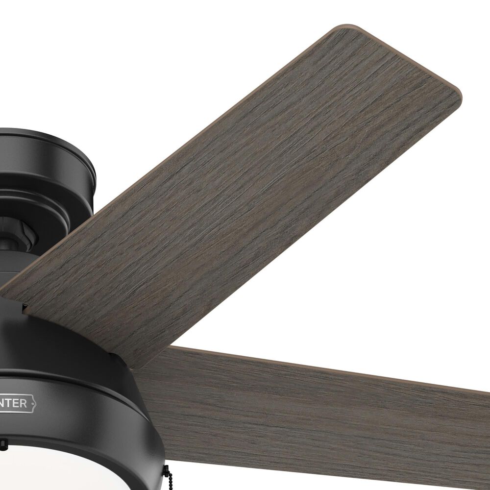 Hunter Burroughs 44&quot; Ceiling Fan with LED Lights in Matte Black, , large