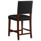 Linden Boulevard Brook Counter Stool with Black Upholstery in Cherry, , large