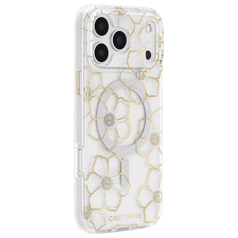 Case-Mate Floral Gems MagSafe Case for iPhone 17 Pro Max in Gold, , large