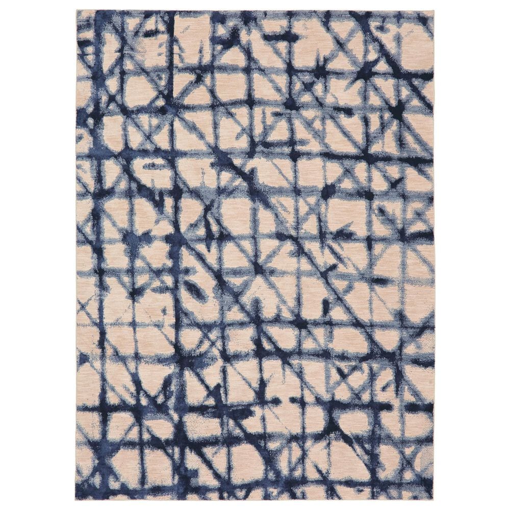 Karastan Enigma Contact 90969-50134 9"6" x 12"11" Indigo Area Rug, , large