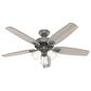 Hunter Builder Plus 52" Ceiling Fan with Lights in Matte Silver, , large