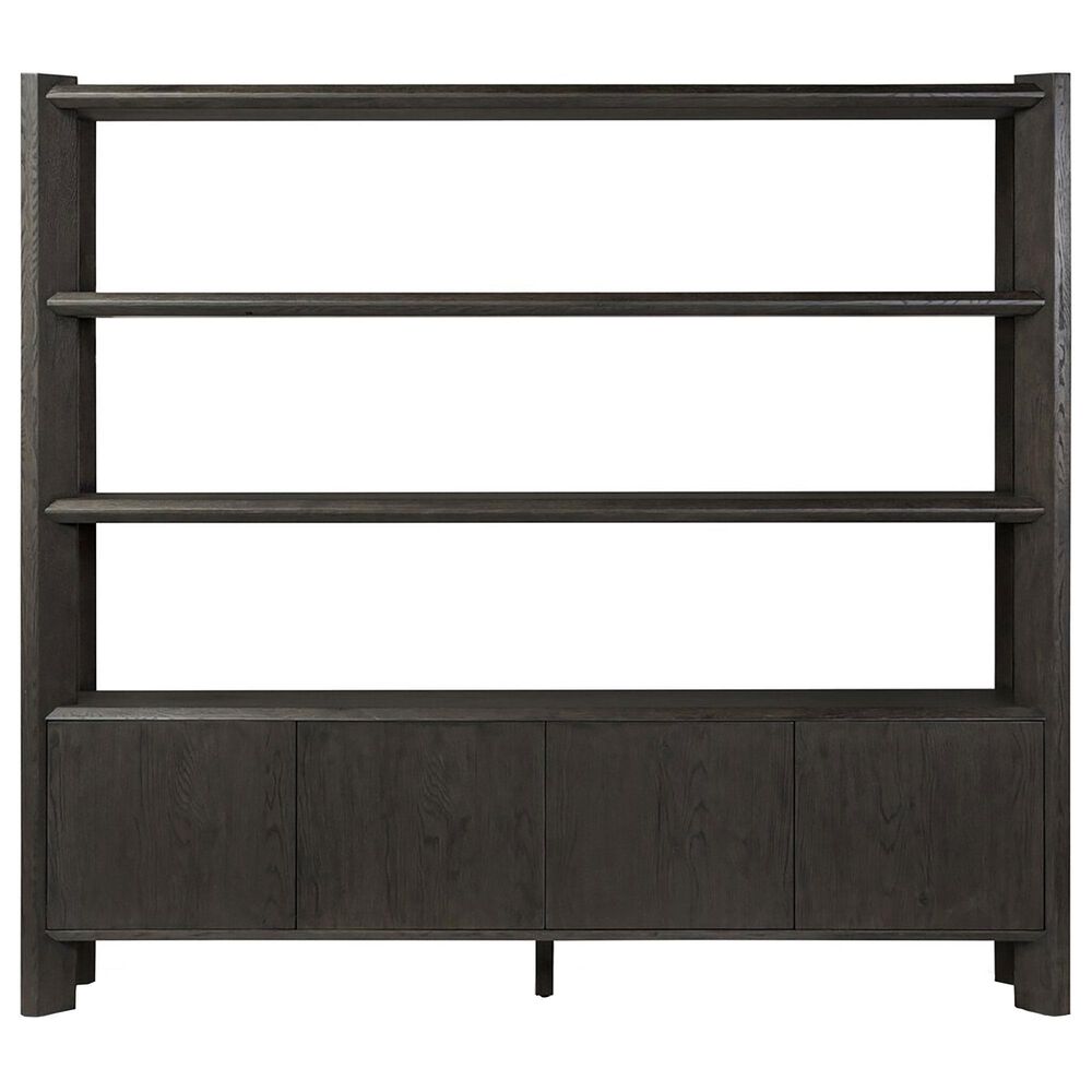 Four Hands Bolton Orwin Wide Bookcase in Smoked Black Oak, , large