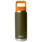YETI Rambler 26 Oz Water Bottle with Color-Blocked Straw Cap in Olive and King Crab Orange, , large