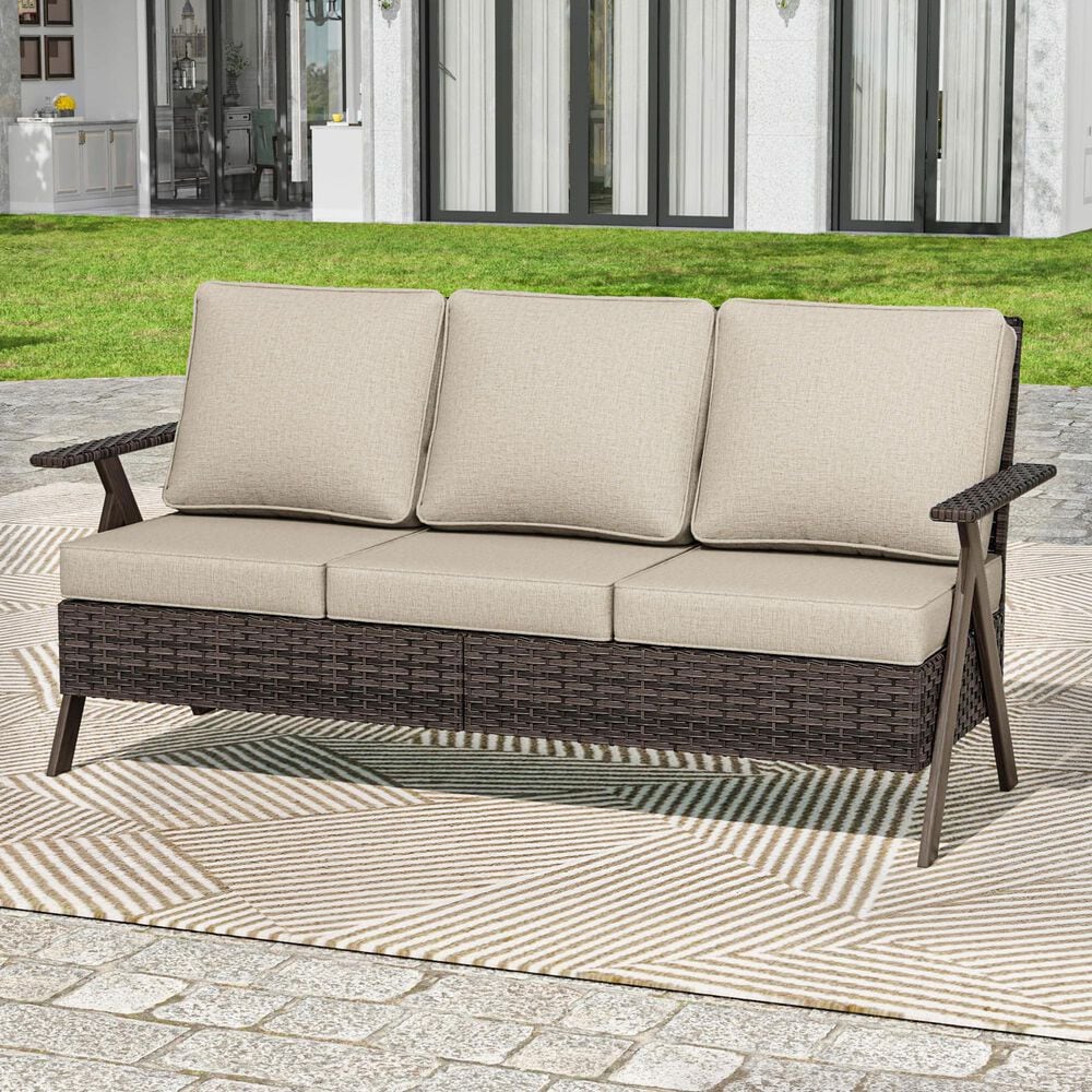 Sunwell Garden 6-Piece Patio Chat Set in Beige, , large