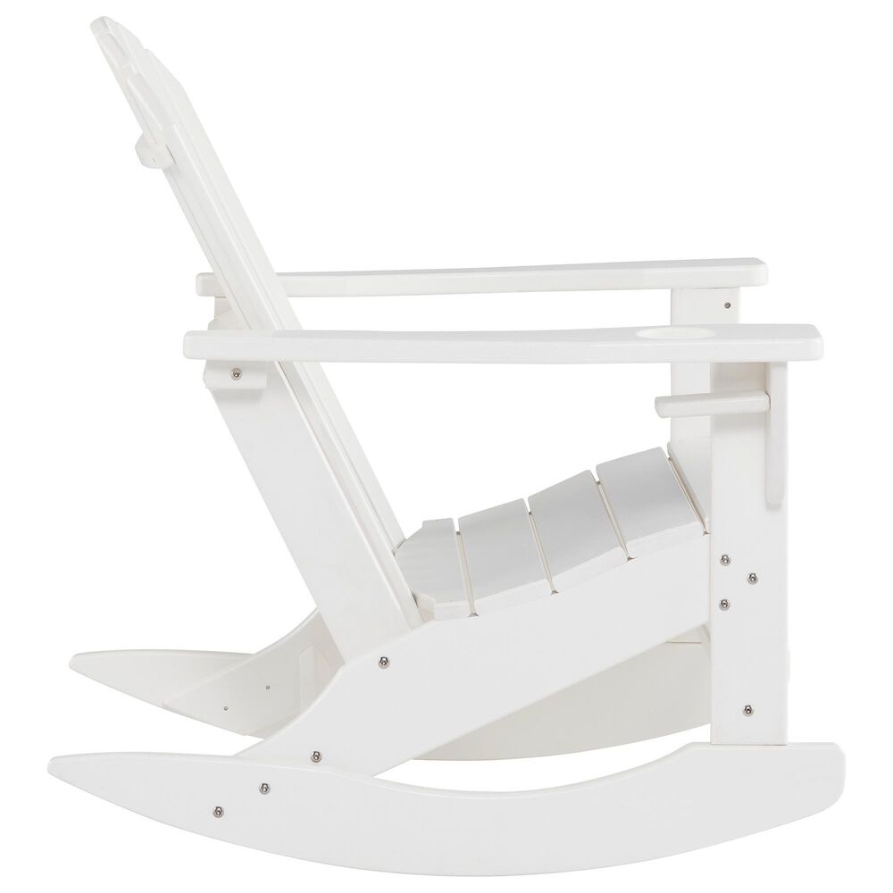 Ashley Sundown Treasure Patio Rocking Chair in White, , large