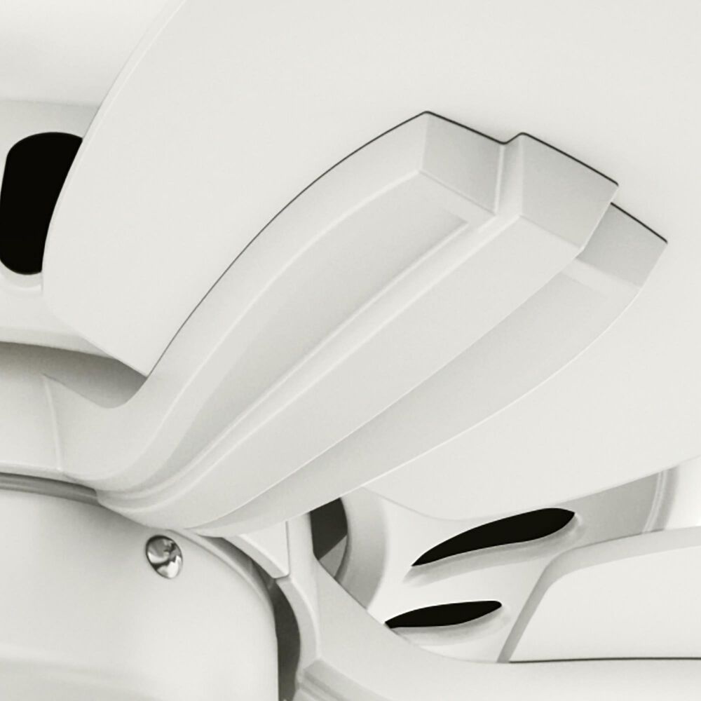 Hunter Newsome Low Profile 42&quot; Ceiling Fan with Clear Frosted Lights in Fresh White, , large