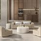 Ebel Outdoor Furniture Bellino 42" Round Patio Chat Table in Ivory, , large