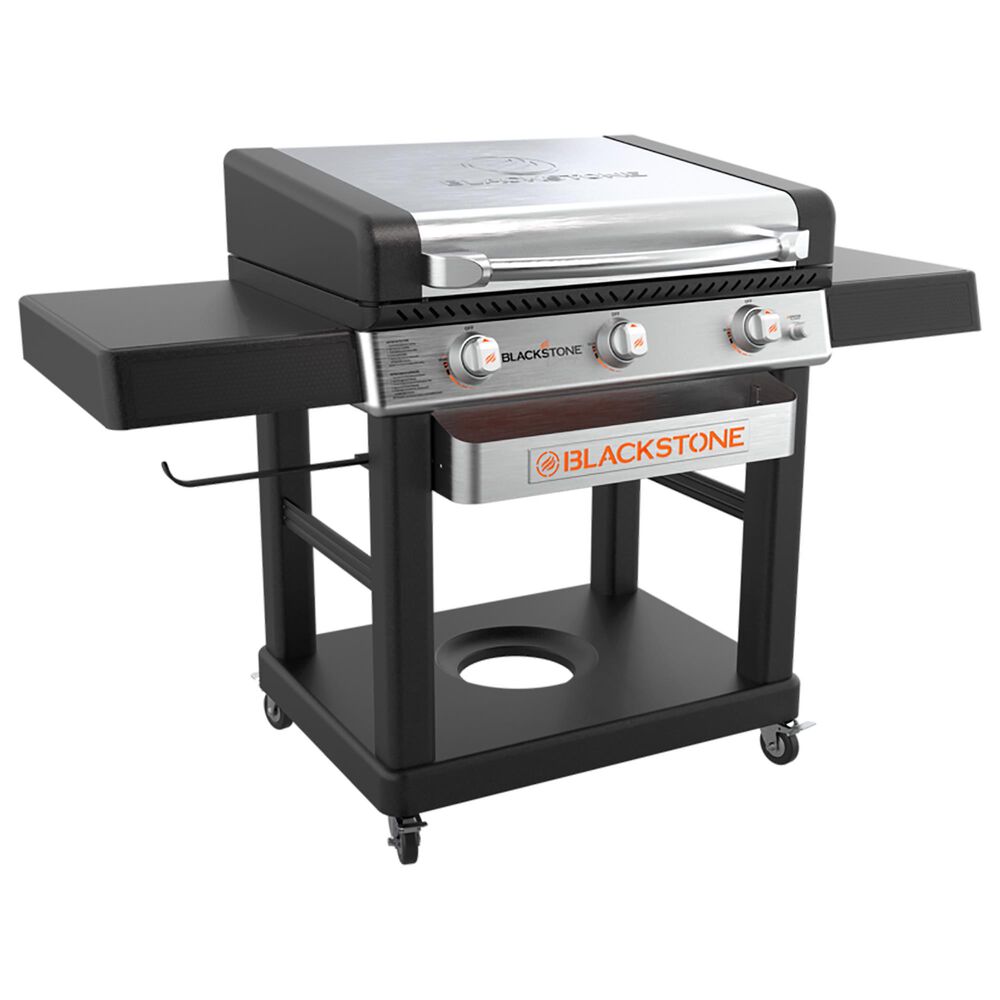 Blackstone 28" Liquid Propane Gas Griddle with Hood in Black and Stainless Steel, , large