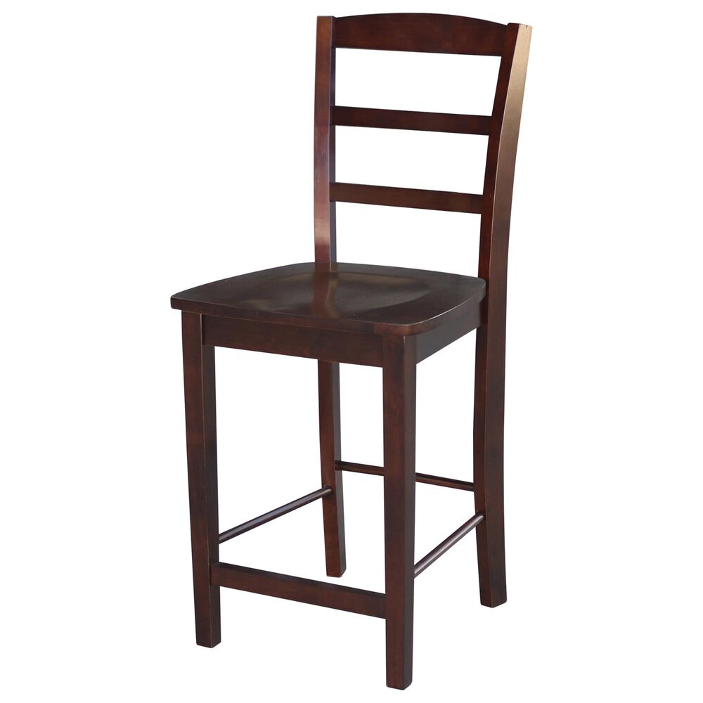 International Concepts Madrid 24" Counter Stool in Rich Mocha, , large