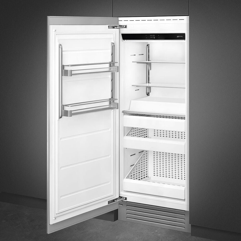 SMEG 20.1 Cu. Ft. Built-In Left Hinge Freezer in Stainless Steel, , large
