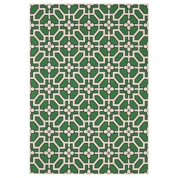 Oriental Weavers Havana Ivory and Green 3"3" x 5" Indoor/Outdoor Area Rug, , large