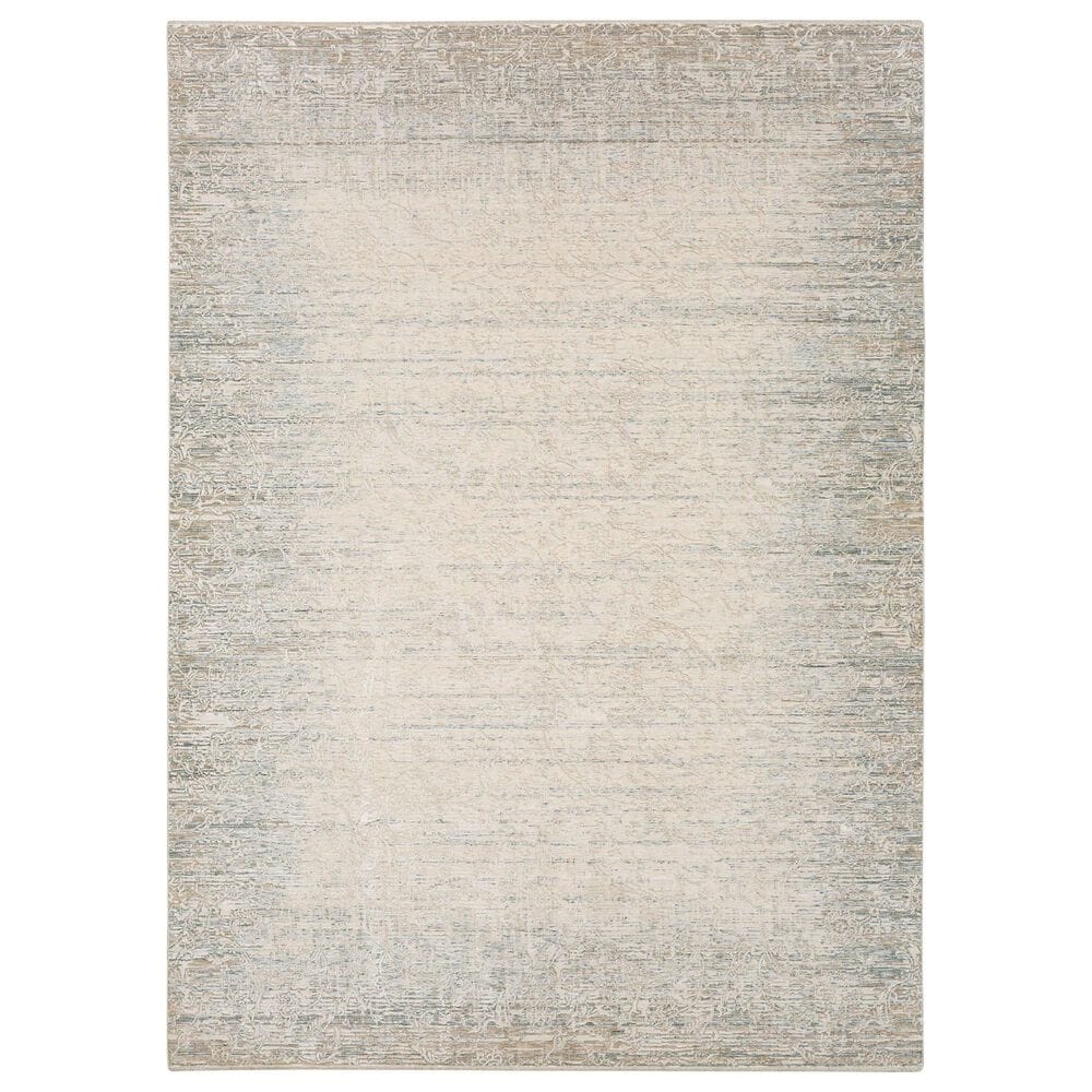Karastan Solitude Mandawa 10" x 14" Cream Dark Grey Area Rug, , large