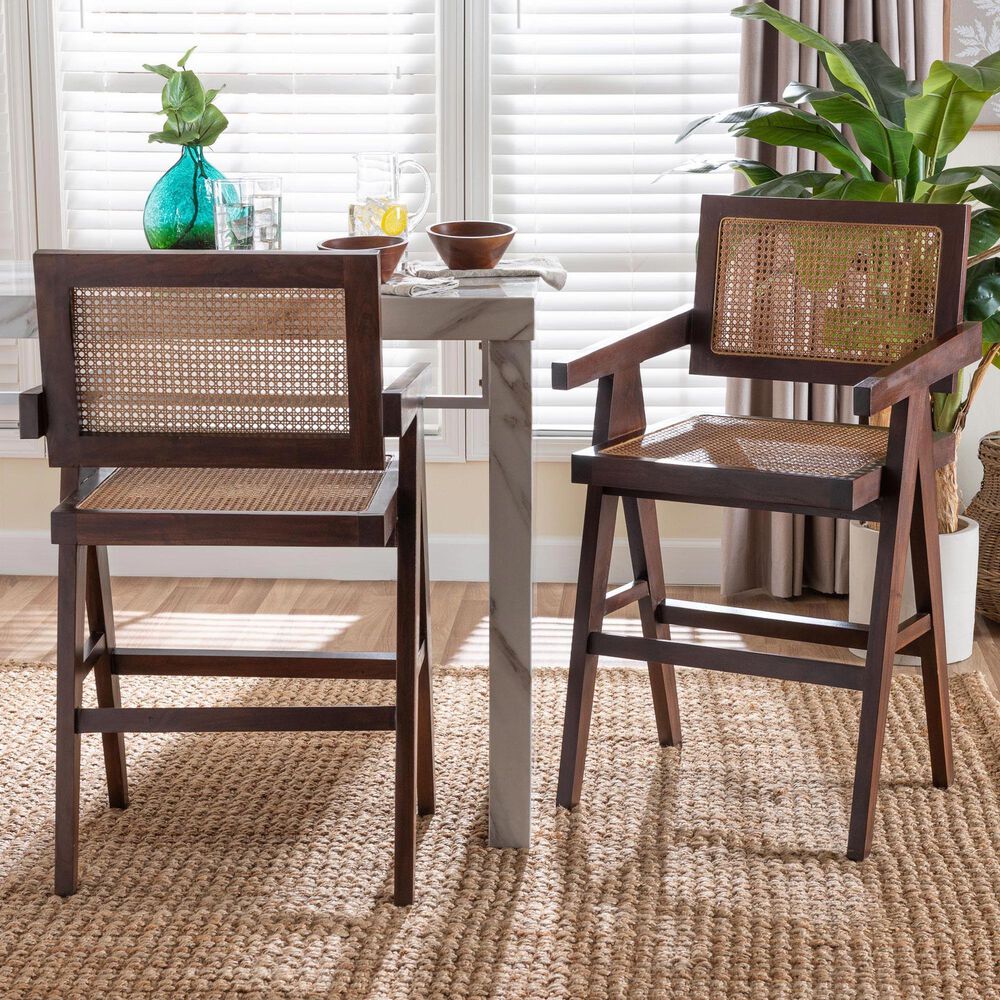 Baxton Studio Kresna Counter Stool in Dark Walnut Brown (Set of 2), , large