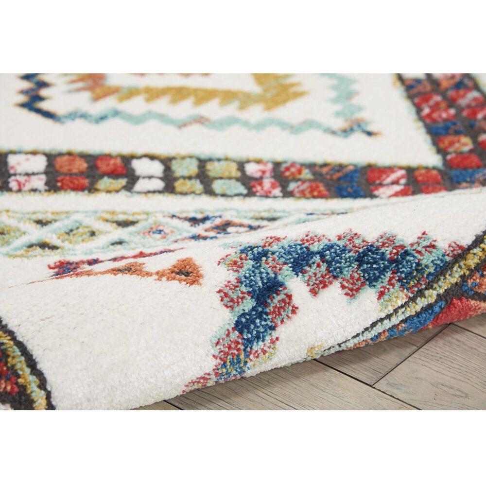 Nourison Navajo NAV02 7"10" x 10"9" White Area Rug, , large