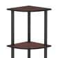 HOMLUX Turn-N-Tube 3-Tier Corner Bookshelf in Dark Cherry and Black, , large