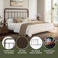 Richlands Furniture Kirkland King Slat Metal Bed in Dark Bronze, , large