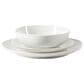 Gibson Homewares Aspen Drift 12-Piece Round Ceramic Dinnerware Set in White, , large
