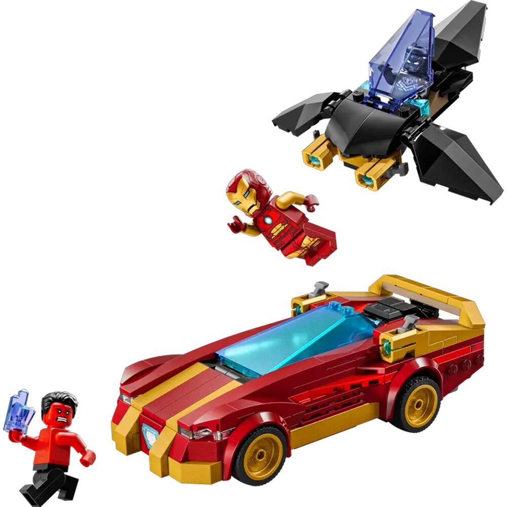 LEGO Marvel Iron Man Car &amp; Black Panther vs. Red Hulk, , large