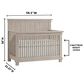 Oxford Baby Hampton 4-In-1 Convertible Crib in Stone Wash, , large