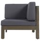 Noble House Brava 5-Piece Patio Sectional Set in Dark Gray, , large