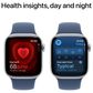 Apple Watch Series 10 GPS 42mm Silver Aluminum Case with Denim Sport Band - M/L, , large