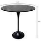 Leisuremod Verve 36" Round Bar Height Dining Table with Sintered Stone Top in Black - Table Only, , large