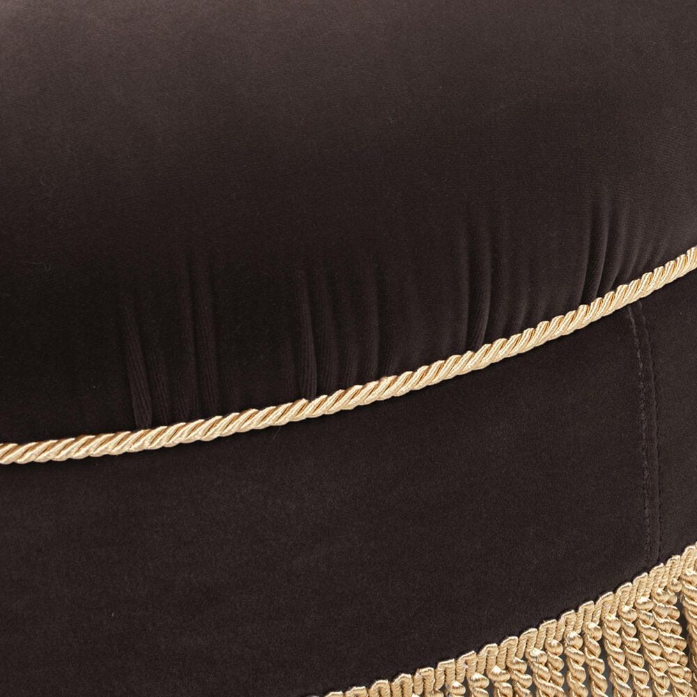 Jennifer Taylor Home Yolanda Standard Ottoman in Deep Brown and Gold, , large
