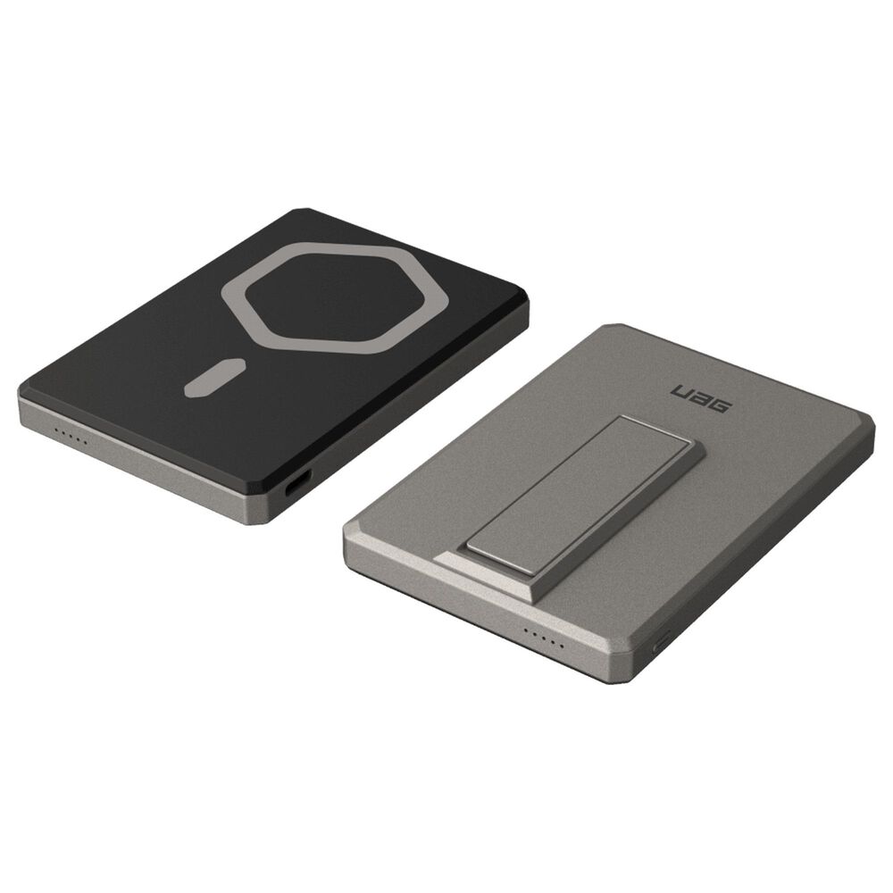UAG Ultra Slim Portable Power Bank with Kickstand in Titanium, , large