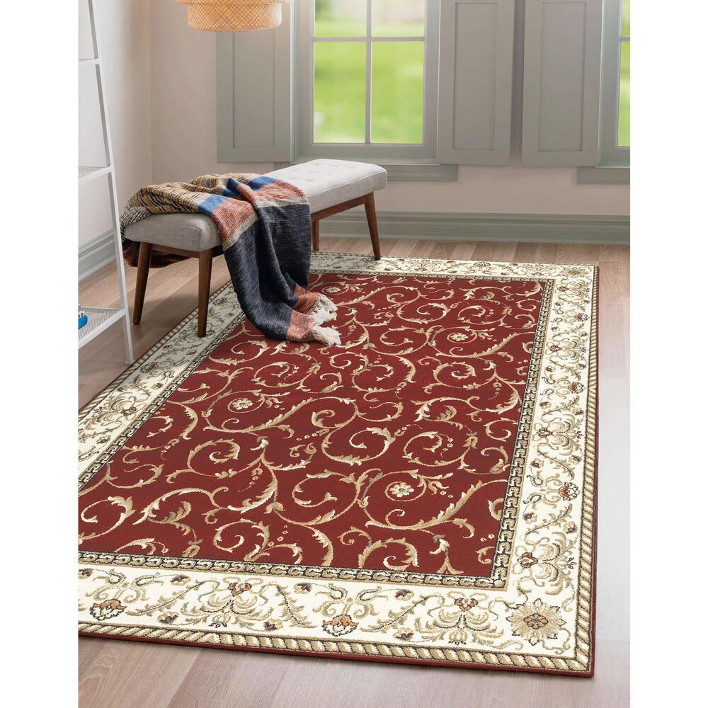 Radici USA Como 1599 Red 3'3" x 4'11" Area Rug, , large