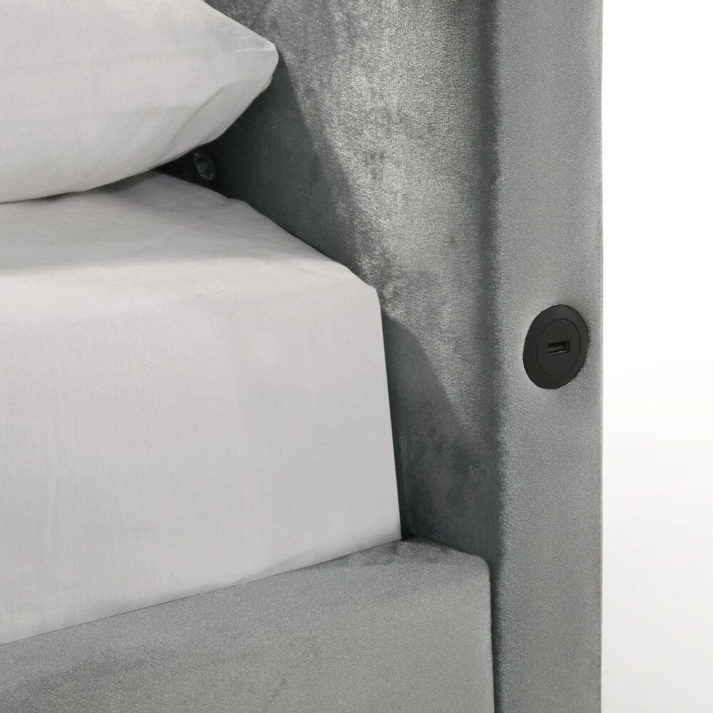 Mayberry Hill Twin Corner Bed in Grey, , large
