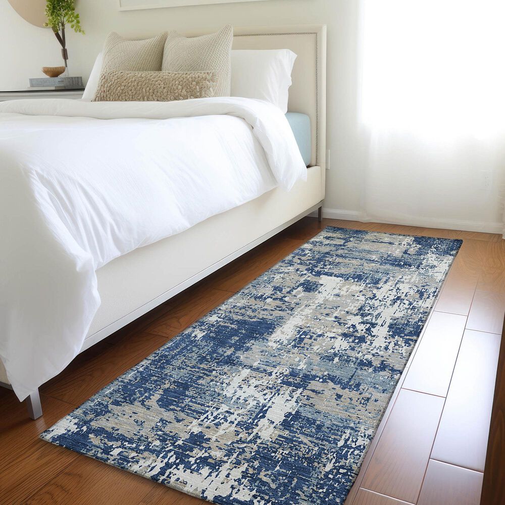 Dalyn Rug Company Kochi KC7 Navy 2&#39;3&quot; x 7&#39;6&quot; Runner, , large