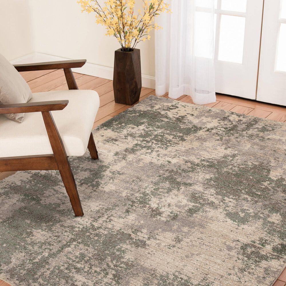 Central Oriental Minerva Fitz 5&#39; x 7&#39;3&quot; Sand and Spring Area Rug, , large