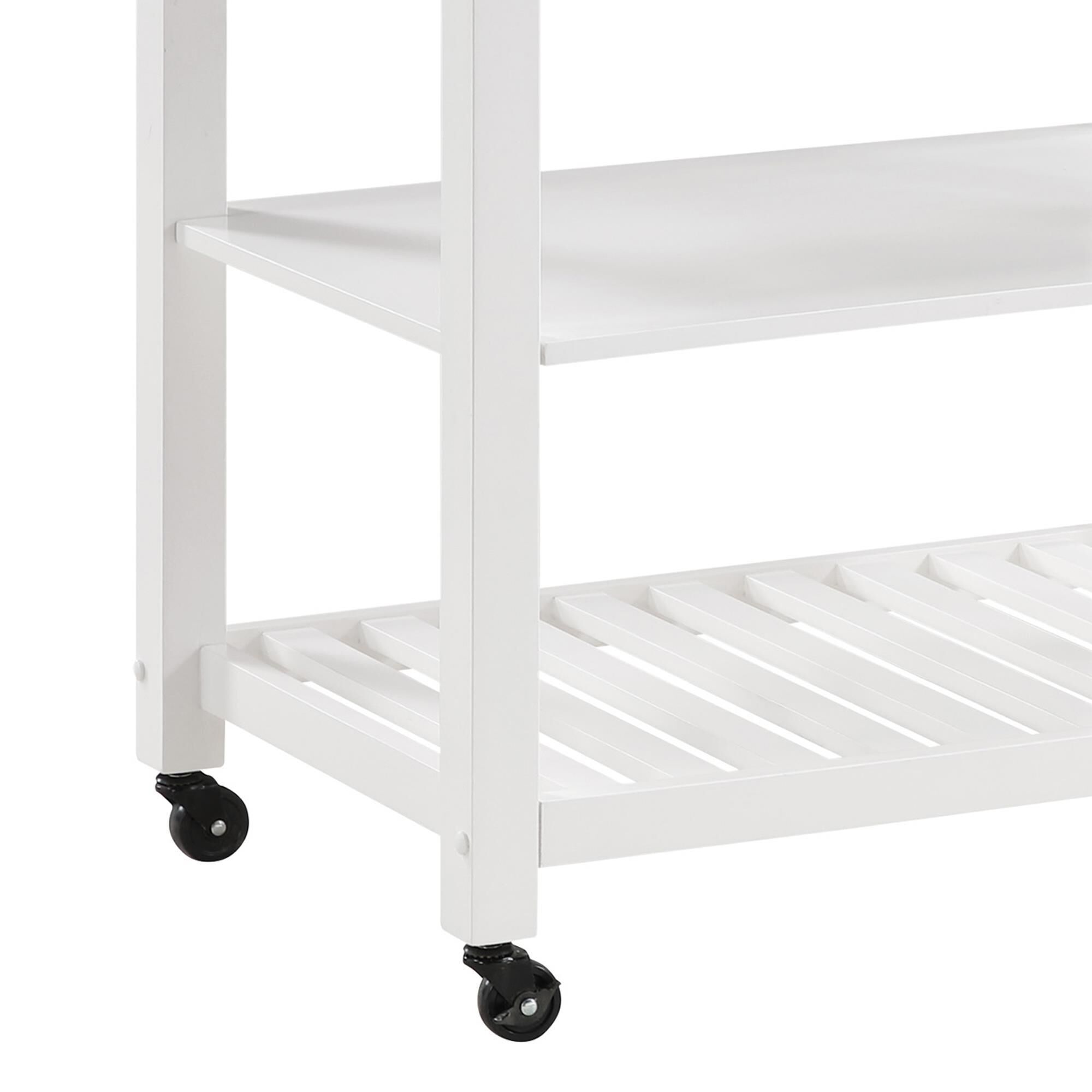 Valor Living Litchfield Kitchen Cart in Marble and White